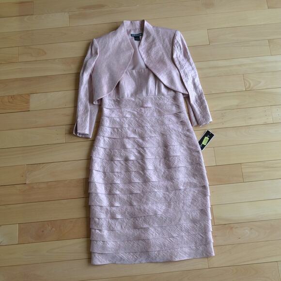 NWT Vintage Jessica Howard Cropped Jacket Midi Dress Set - Picture 1 of 7